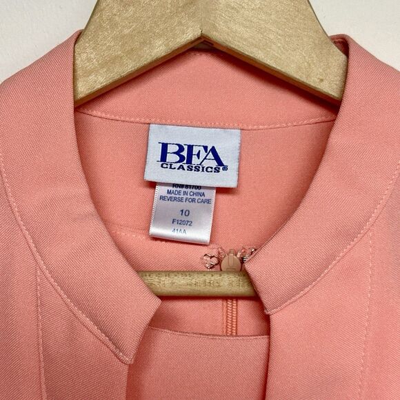 Vtg‎ Bedford Fair Classics Peach Women’s Dress Suit With Jacket Size 10 - Picture 7 of 14